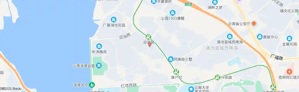 昆明滇池旅游度假区管委会_公交站地图_昆明公交_妙搜公交查询2025
