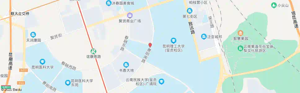 昆明景明南路(理工大学)_公交站地图_昆明公交_妙搜公交查询2025