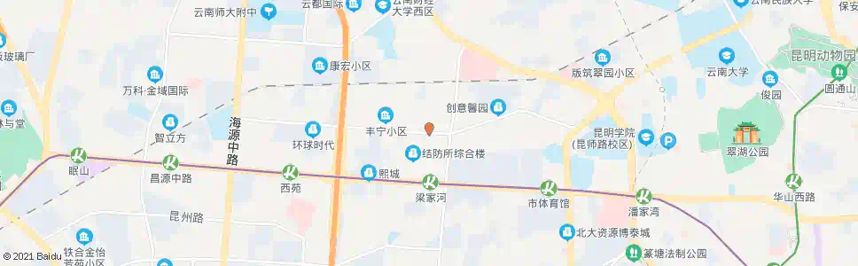 昆明西园路口_公交站地图_昆明公交_妙搜公交查询2025