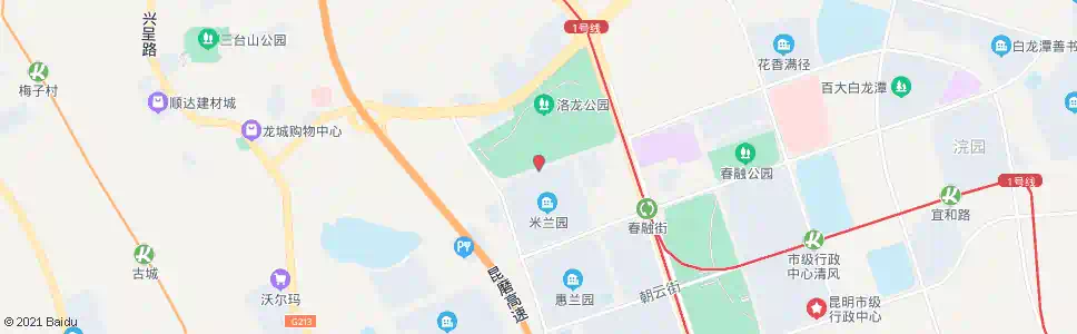 昆明洛龙公园(祥和街)_公交站地图_昆明公交_妙搜公交查询2025