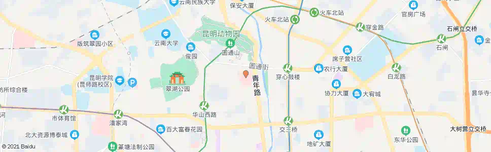 昆明青年路(红会医院)_公交站地图_昆明公交_妙搜公交查询2025