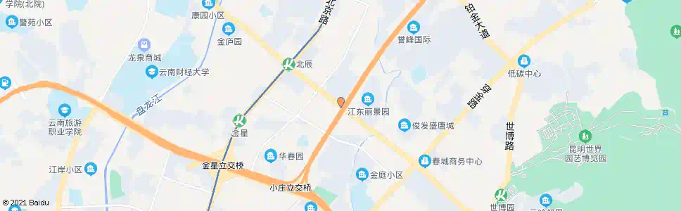 昆明北京路口北辰大道(轨道交通2号线北辰站)_公交站地图_昆明公交_妙搜公交查询2025