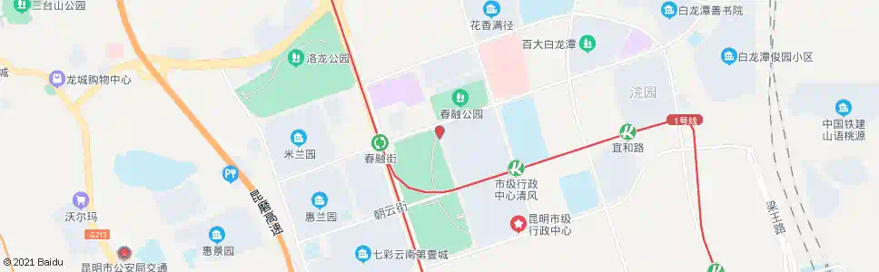 昆明春融街口和谐路_公交站地图_昆明公交_妙搜公交查询2025