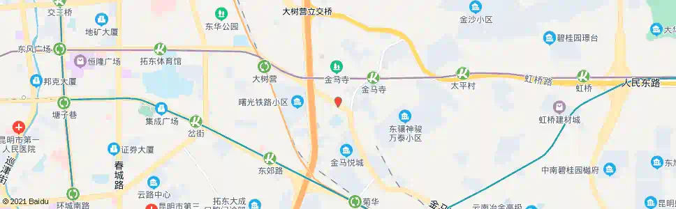 昆明金马寺(东风东路)_公交站地图_昆明公交_妙搜公交查询2025