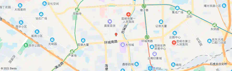 昆明书林街南口_公交站地图_昆明公交_妙搜公交查询2025