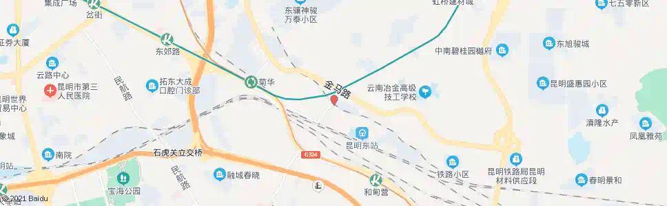 昆明凉亭中路_公交站地图_昆明公交_妙搜公交查询2025