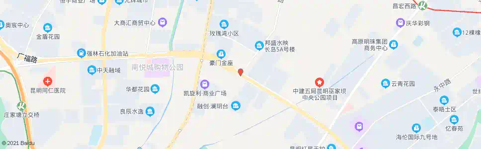 昆明双凤东路口广福路_公交站地图_昆明公交_妙搜公交查询2025