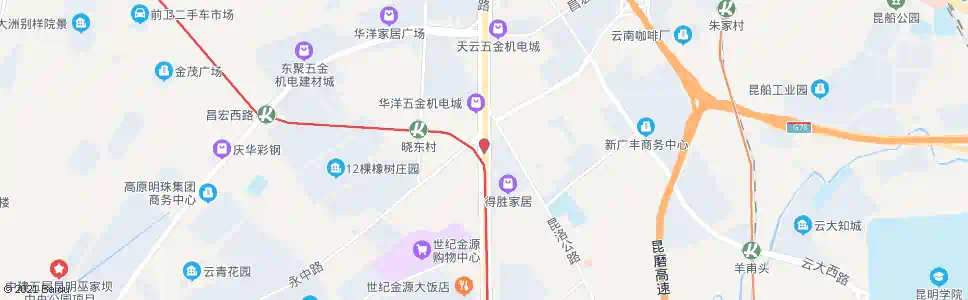 昆明雨龙村(彩云北路)_公交站地图_昆明公交_妙搜公交查询2025