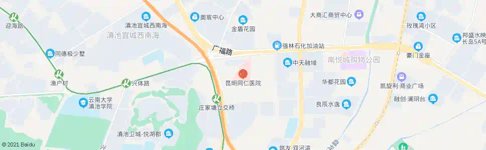 昆明昆明同仁医院(同仁路)_公交站地图_昆明公交_妙搜公交查询2025