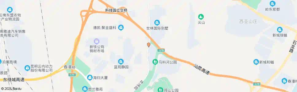 昆明果林水库南_公交站地图_昆明公交_妙搜公交查询2025