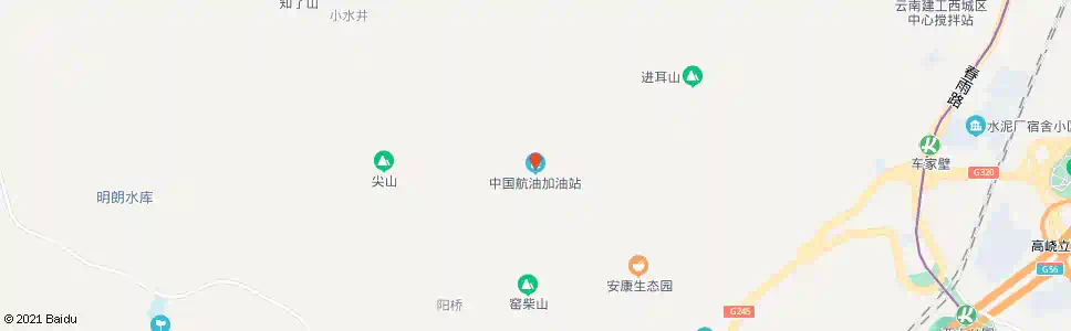 昆明明朗加油站_公交站地图_昆明公交_妙搜公交查询2025
