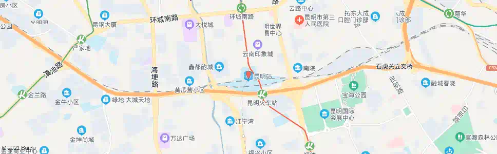 昆明王家庄_公交站地图_昆明公交_妙搜公交查询2025