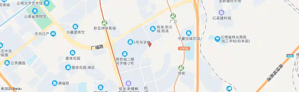 昆明新螺蛳湾二期(商城大道)_公交站地图_昆明公交_妙搜公交查询2025