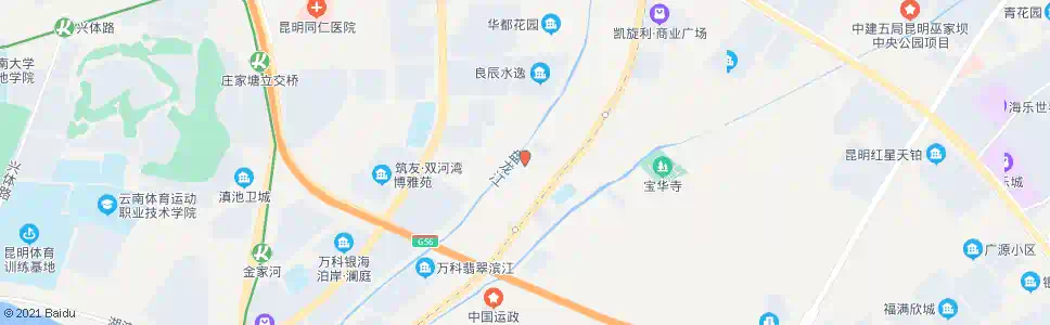 昆明严家村_公交站地图_昆明公交_妙搜公交查询2025