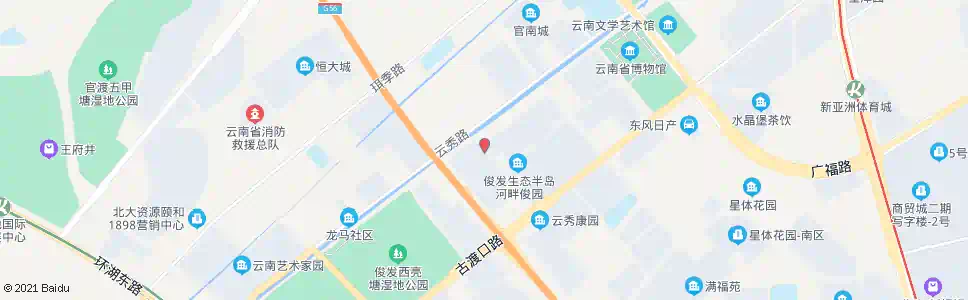 昆明湾流海_公交站地图_昆明公交_妙搜公交查询2025