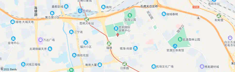 昆明昆明会展中心(国贸路)_公交站地图_昆明公交_妙搜公交查询2025