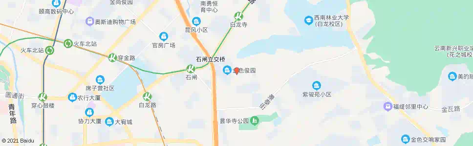 昆明昙华路北段_公交站地图_昆明公交_妙搜公交查询2025