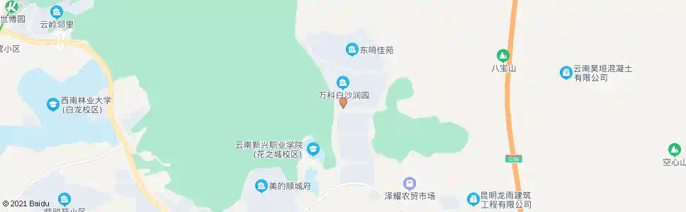 昆明白沙润园1号临时站_公交站地图_昆明公交_妙搜公交查询2025