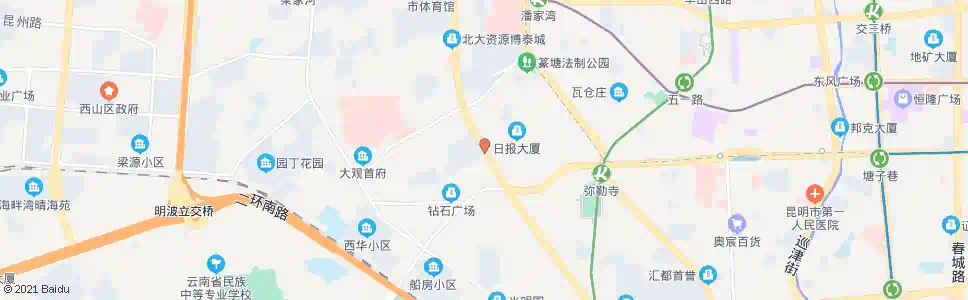 昆明新闻路口环城西路_公交站地图_昆明公交_妙搜公交查询2025