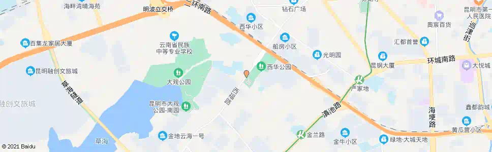 昆明西华园(西园南路)_公交站地图_昆明公交_妙搜公交查询2025