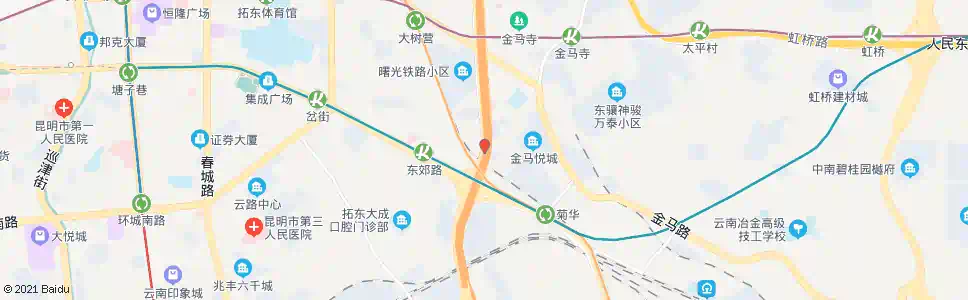 昆明金马立交桥_公交站地图_昆明公交_妙搜公交查询2025