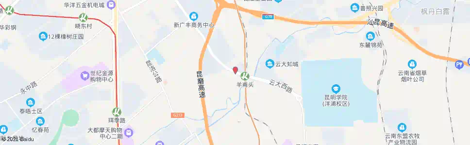 昆明小普路口云大西路_公交站地图_昆明公交_妙搜公交查询2025