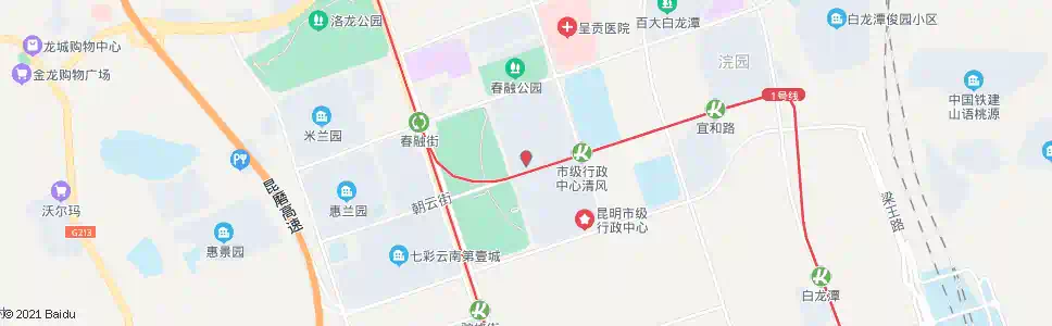昆明行政楼_公交站地图_昆明公交_妙搜公交查询2025