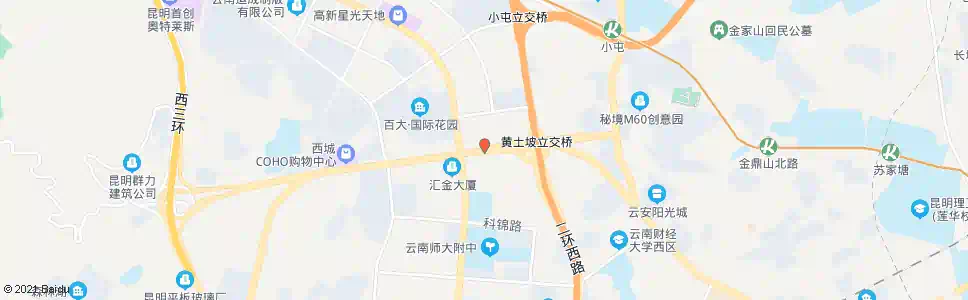 昆明黄土坡立交桥西口_公交站地图_昆明公交_妙搜公交查询2025