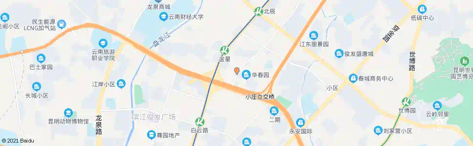 昆明二环北路口金实路_公交站地图_昆明公交_妙搜公交查询2025