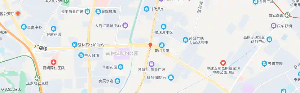 昆明官南路口广福路_公交站地图_昆明公交_妙搜公交查询2025