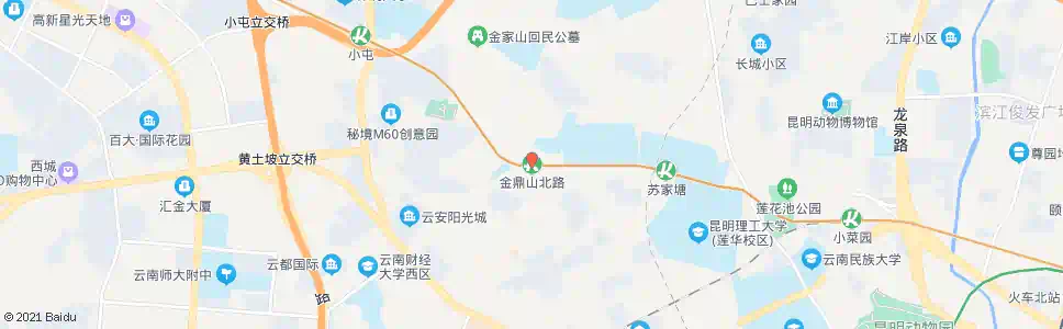 昆明金鼎山北路_公交站地图_昆明公交_妙搜公交查询2025
