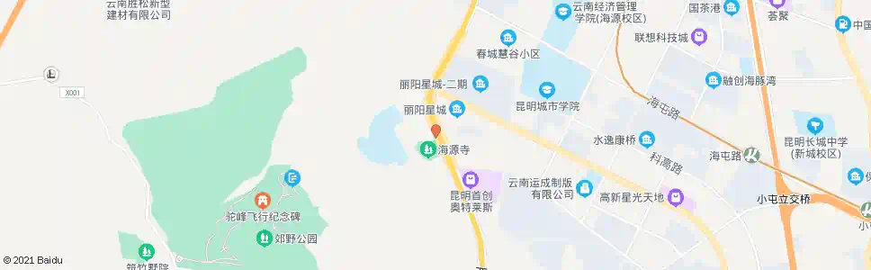 昆明海源寺北_公交站地图_昆明公交_妙搜公交查询2025