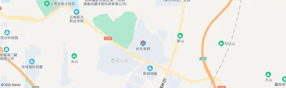 昆明嶺东紫郡_公交站地图_昆明公交_妙搜公交查询2025