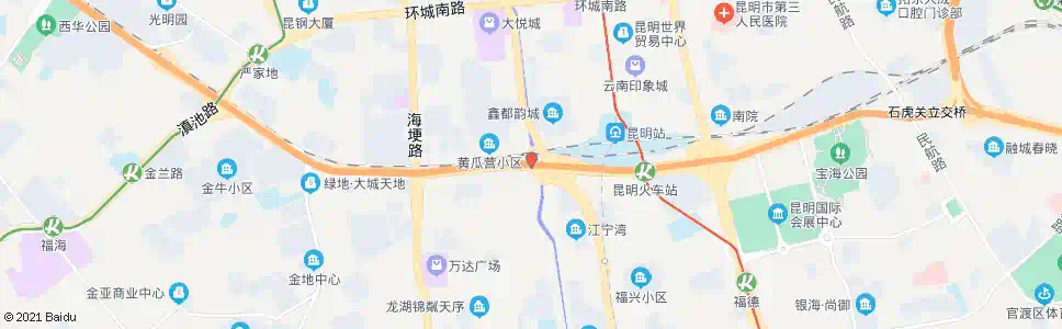 昆明官小路南口_公交站地图_昆明公交_妙搜公交查询2025