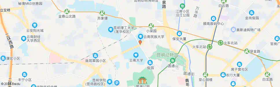 昆明云南民族大学正门_公交站地图_昆明公交_妙搜公交查询2025