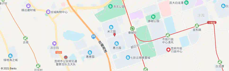 昆明谊康北路口春融街_公交站地图_昆明公交_妙搜公交查询2025