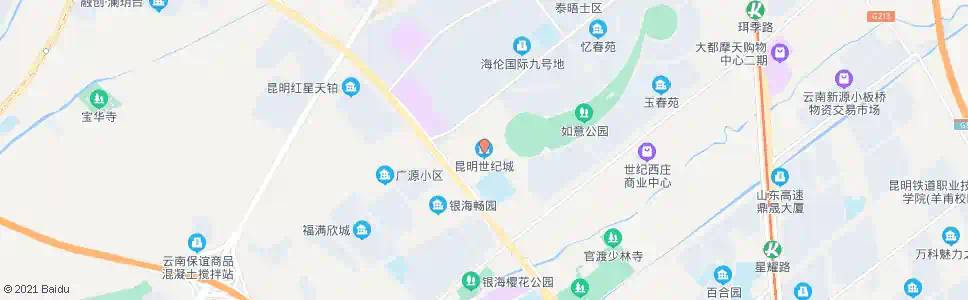 昆明世纪城(如意环路)_公交站地图_昆明公交_妙搜公交查询2025