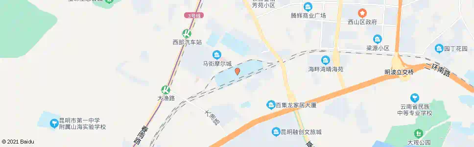 昆明西园_公交站地图_昆明公交_妙搜公交查询2025
