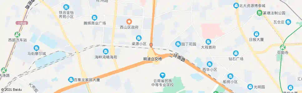 昆明二环西路_公交站地图_昆明公交_妙搜公交查询2025