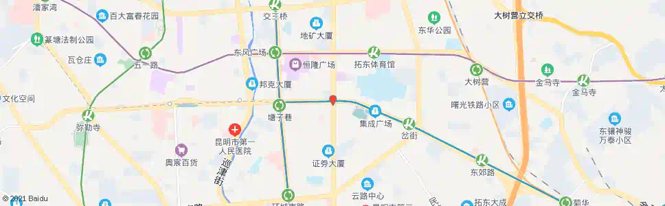 昆明白塔路口(拓东路)_公交站地图_昆明公交_妙搜公交查询2025