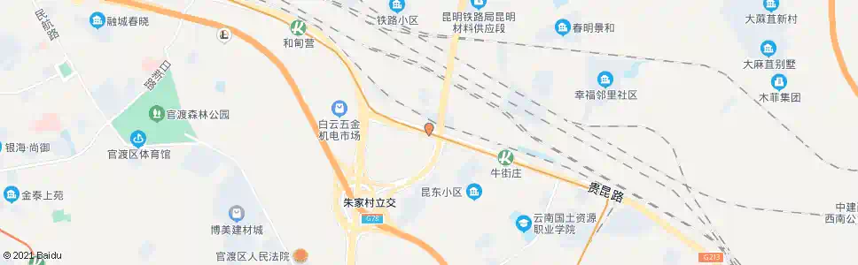 昆明金马村(贵昆路口)_公交站地图_昆明公交_妙搜公交查询2025