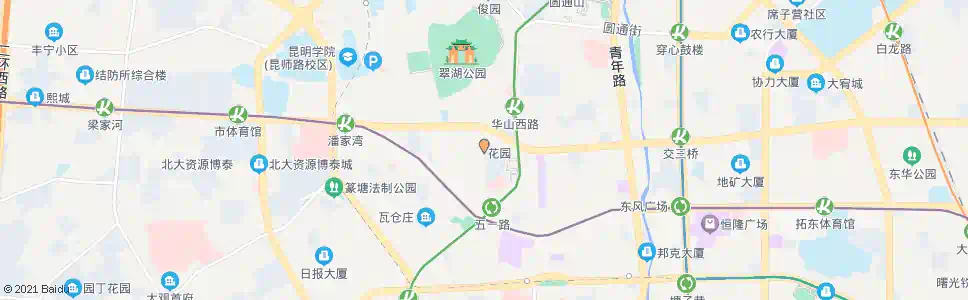 昆明如安街口五一路_公交站地图_昆明公交_妙搜公交查询2025