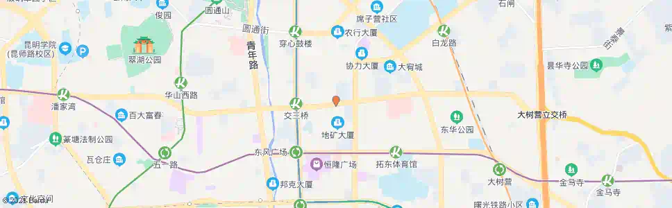 昆明白塔路口人民东路_公交站地图_昆明公交_妙搜公交查询2025