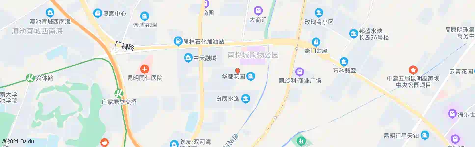 昆明华都小区(华晨路)_公交站地图_昆明公交_妙搜公交查询2025