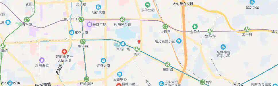 昆明竹园新村东_公交站地图_昆明公交_妙搜公交查询2025