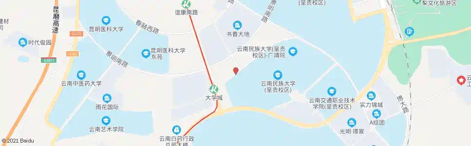 昆明云岭路口月华街_公交站地图_昆明公交_妙搜公交查询2025