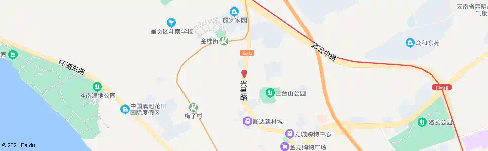 昆明北门街口(兴呈路)_公交站地图_昆明公交_妙搜公交查询2025