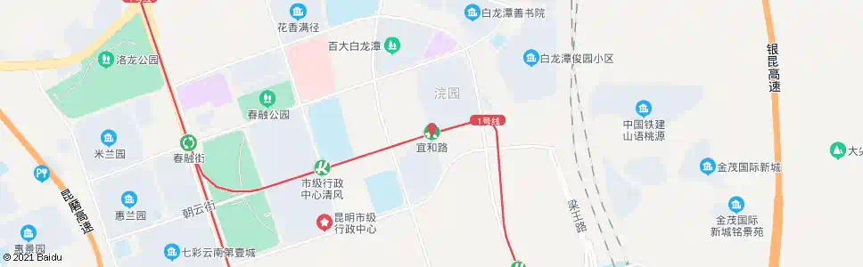 昆明宜和路站_公交站地图_昆明公交_妙搜公交查询2025