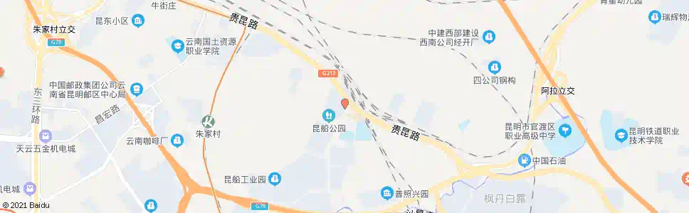 昆明昆船北大门_公交站地图_昆明公交_妙搜公交查询2025