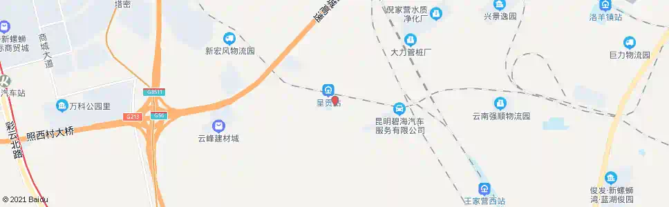 昆明小洛羊西_公交站地图_昆明公交_妙搜公交查询2025